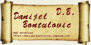 Danijel Bontulović vizit kartica